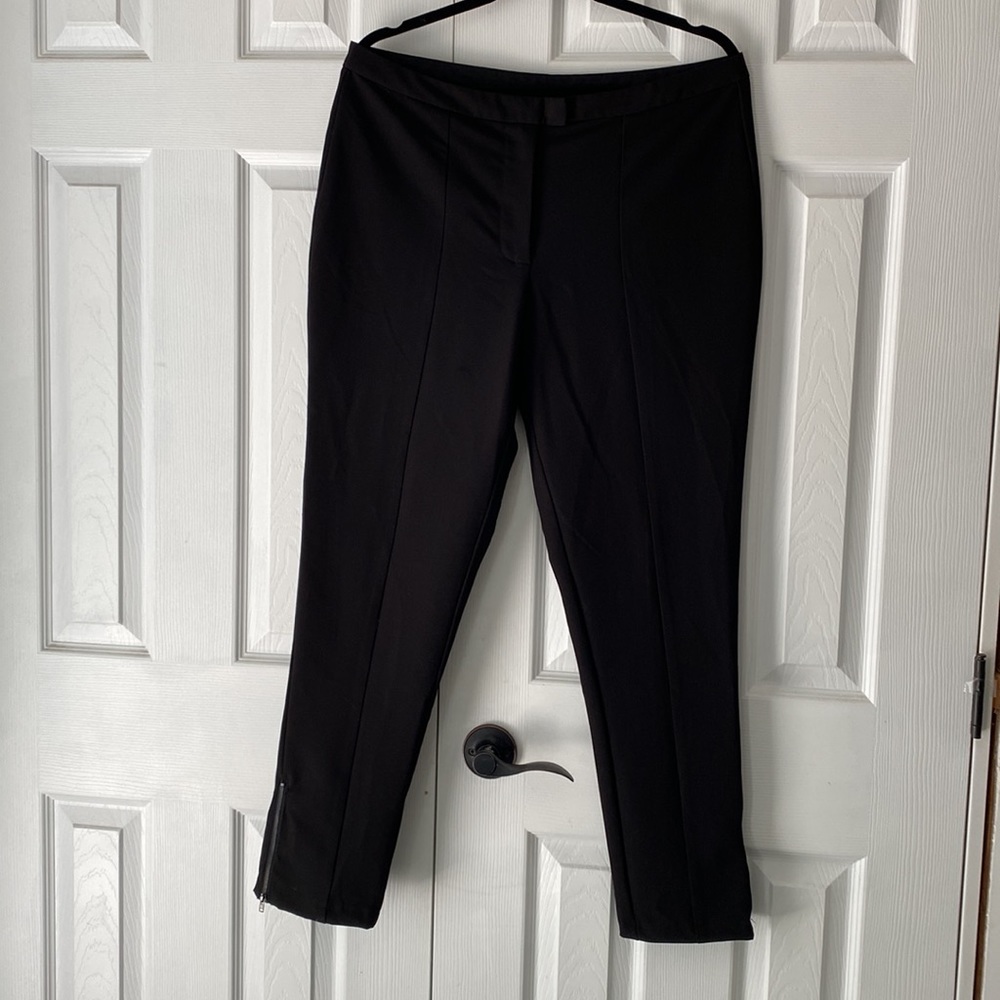 Dex Black Career Pant “The Suit Shop New York” size L Button & Hook Zipper